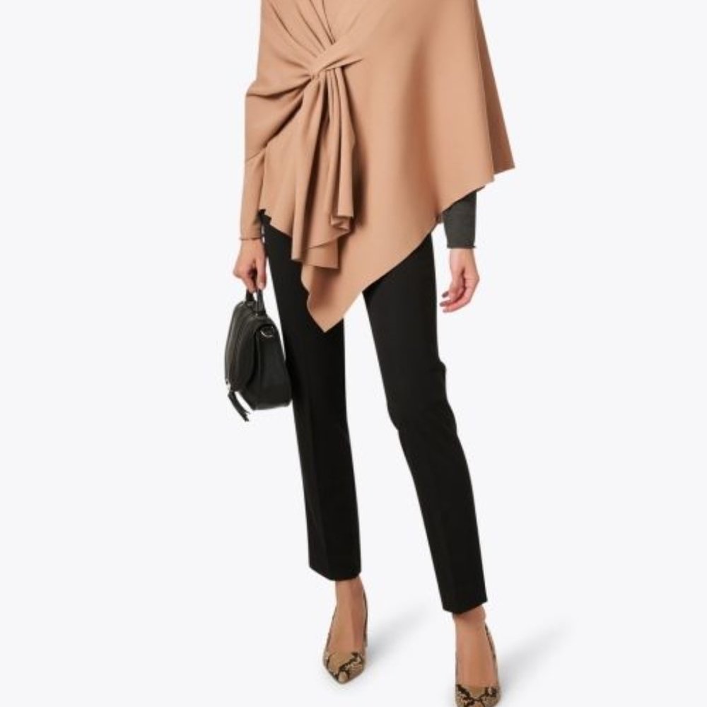 Fabrizio Gianni Black Stretch Side-Zip Tapered Pant Size 6